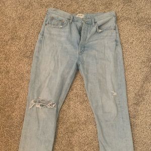 Agolde Riley crop straight cut jeans